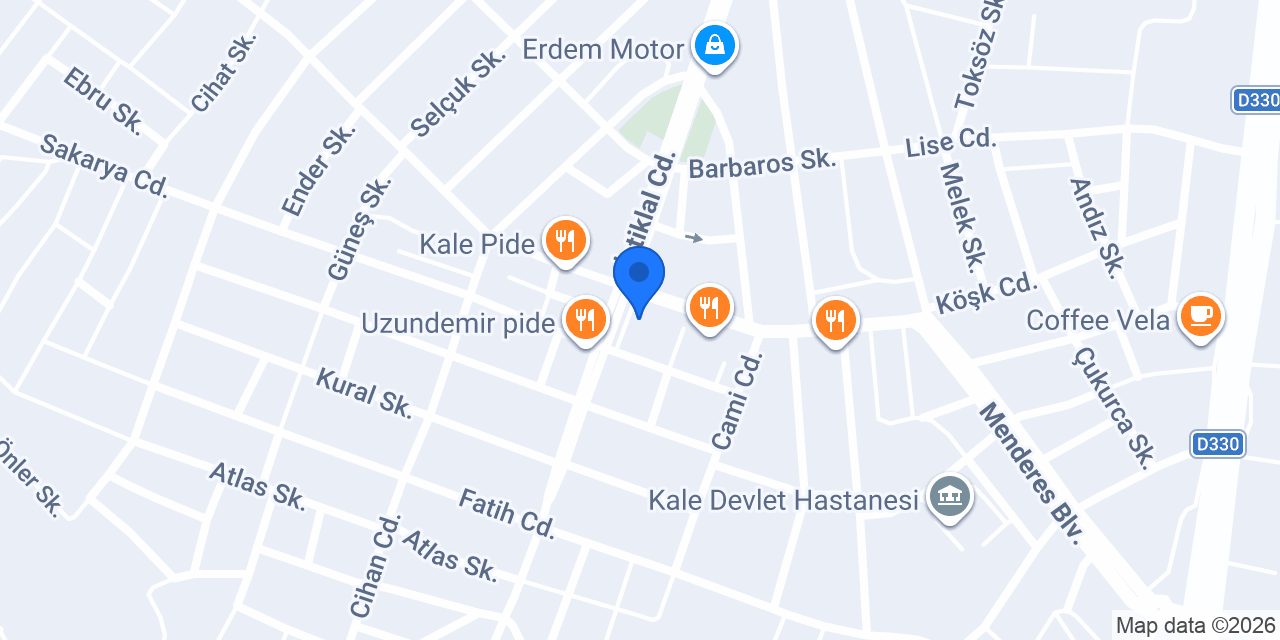 Halkbank Kale Şubesi konumu