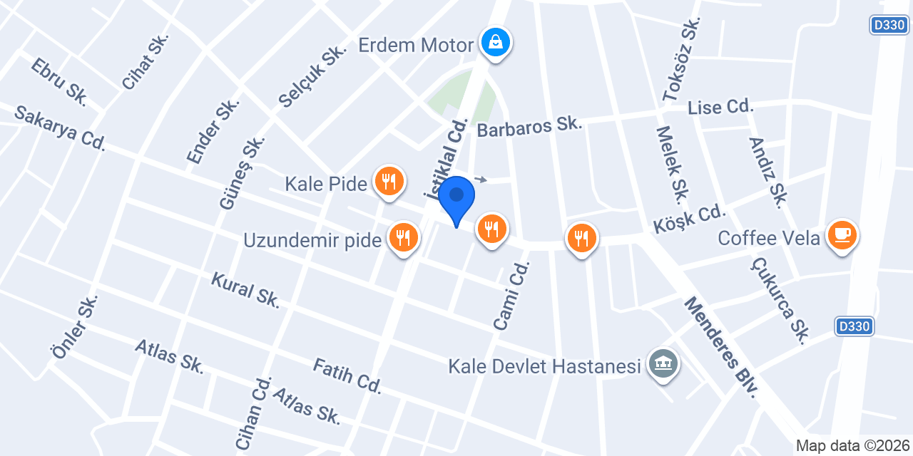 Ptt-kale Şubesi konumu