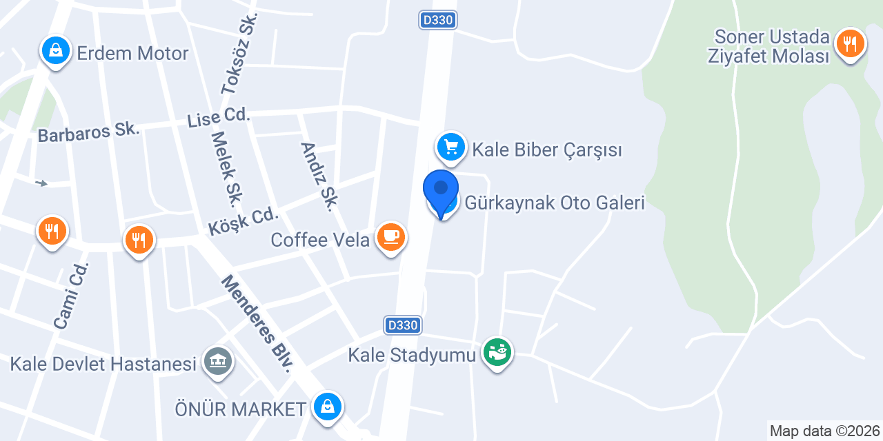 Gürkaynak Oto Galeri konumu