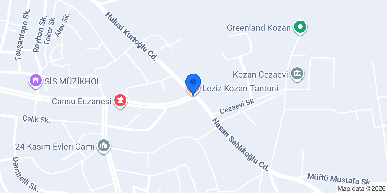 Leziz Kozan Tantuni konumu