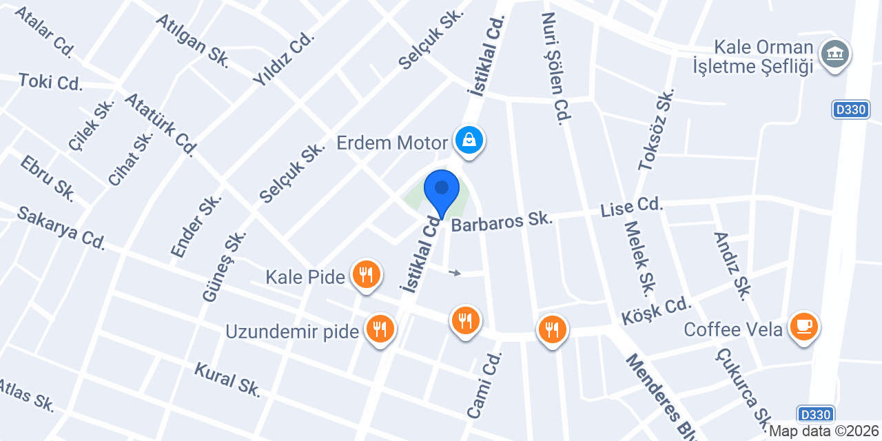 Erdem Ticaret Ahmet Erdem Kale konumu