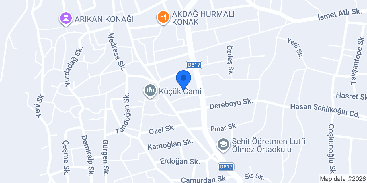 Menekşe Kız Öğrenci Yurdu konumu