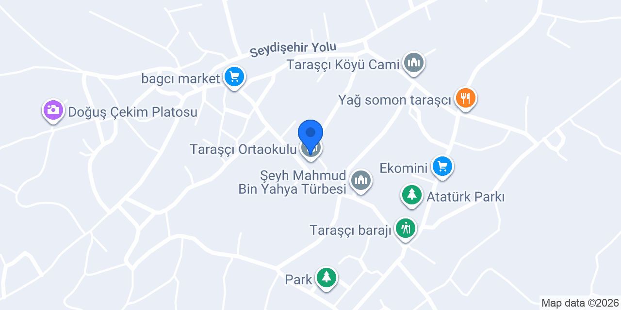 Taraşçı Ortaokulu konumu