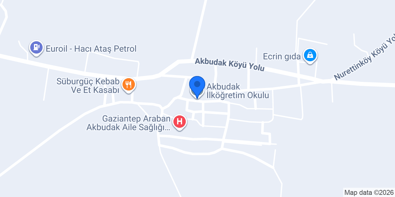 Akbudak İlköğretim Okulu konumu