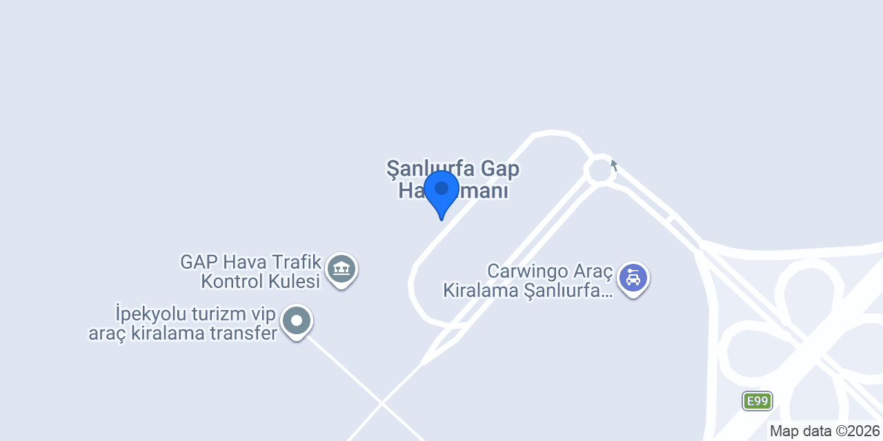Avis Şanlıurfa Havalimanı konumu