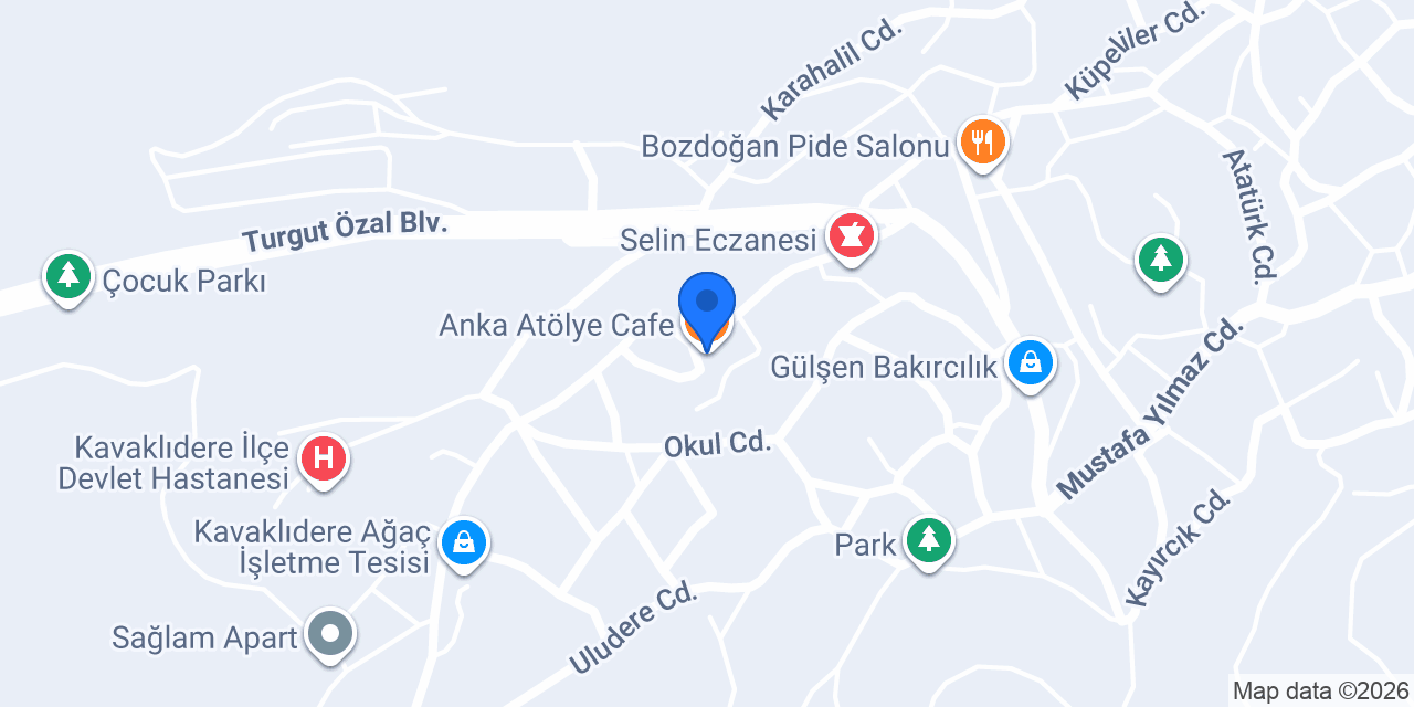 Anka Atölye Cafe konumu
