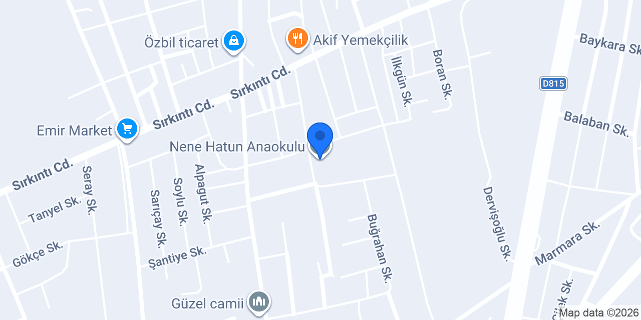 Nene Hatun Anaokulu konumu