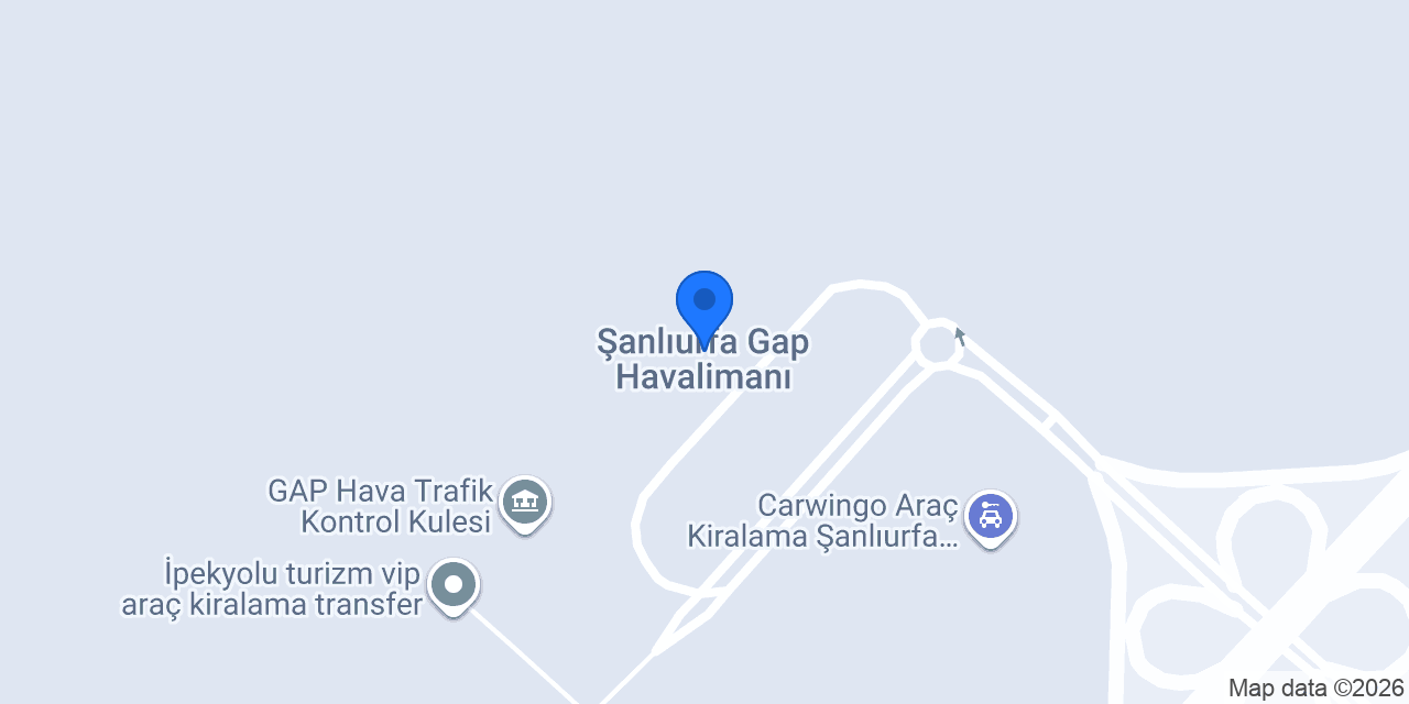 Şanlıurfa Gap Havalimanı konumu