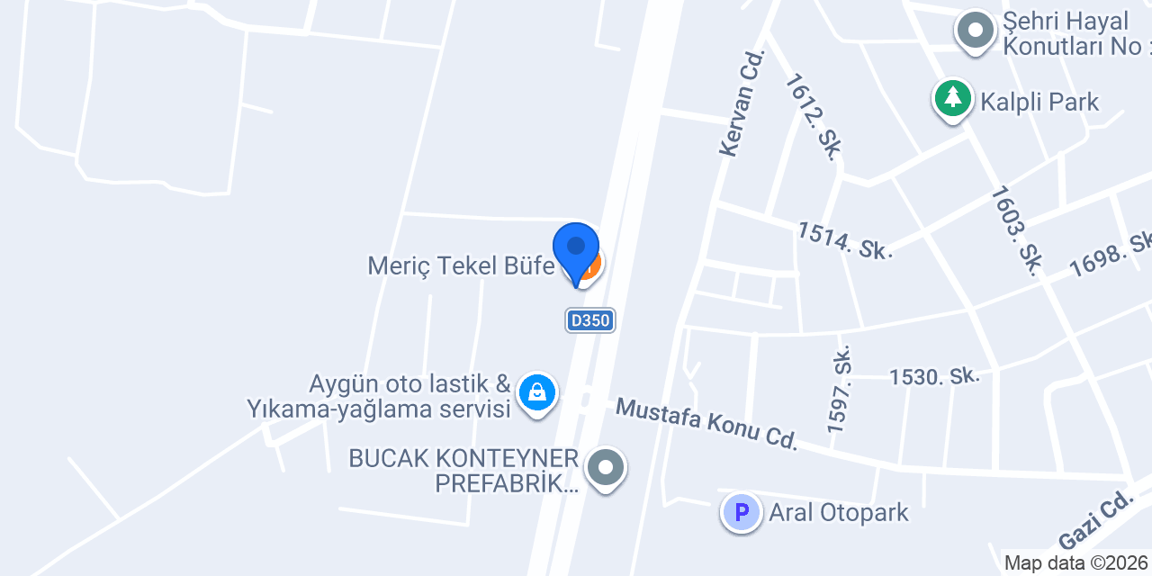 Meriç Tekel Büfe konumu