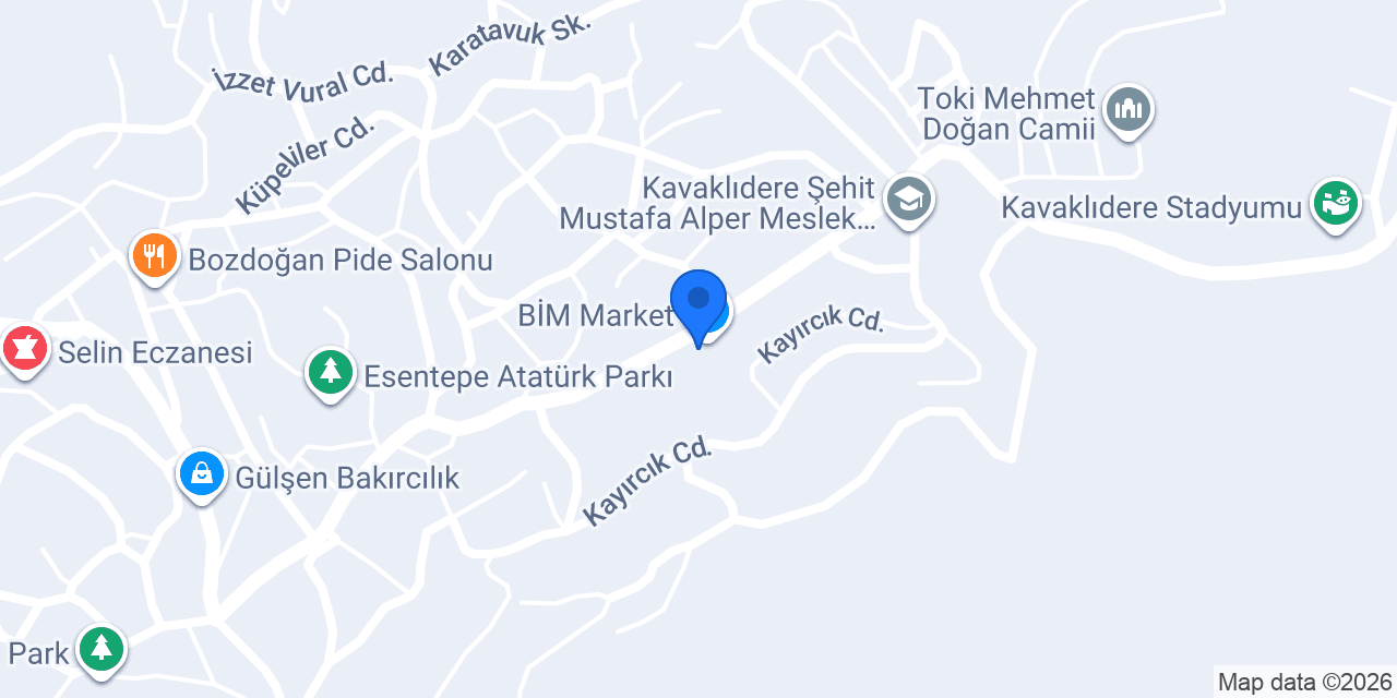 Özel Kavaklıdere Ulaş Sürücü Kursu konumu