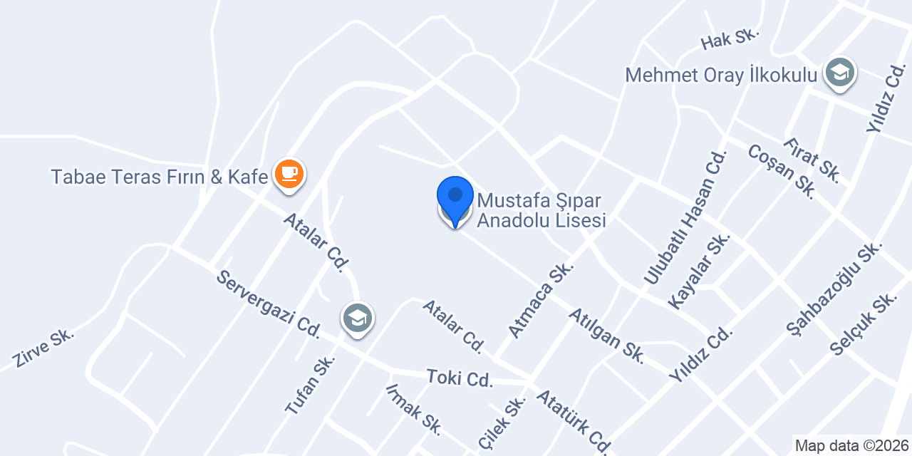 Mustafa Şıpar Anadolu Lisesi konumu