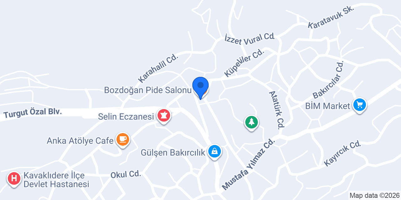 Bozdoğan Pide Salonu konumu