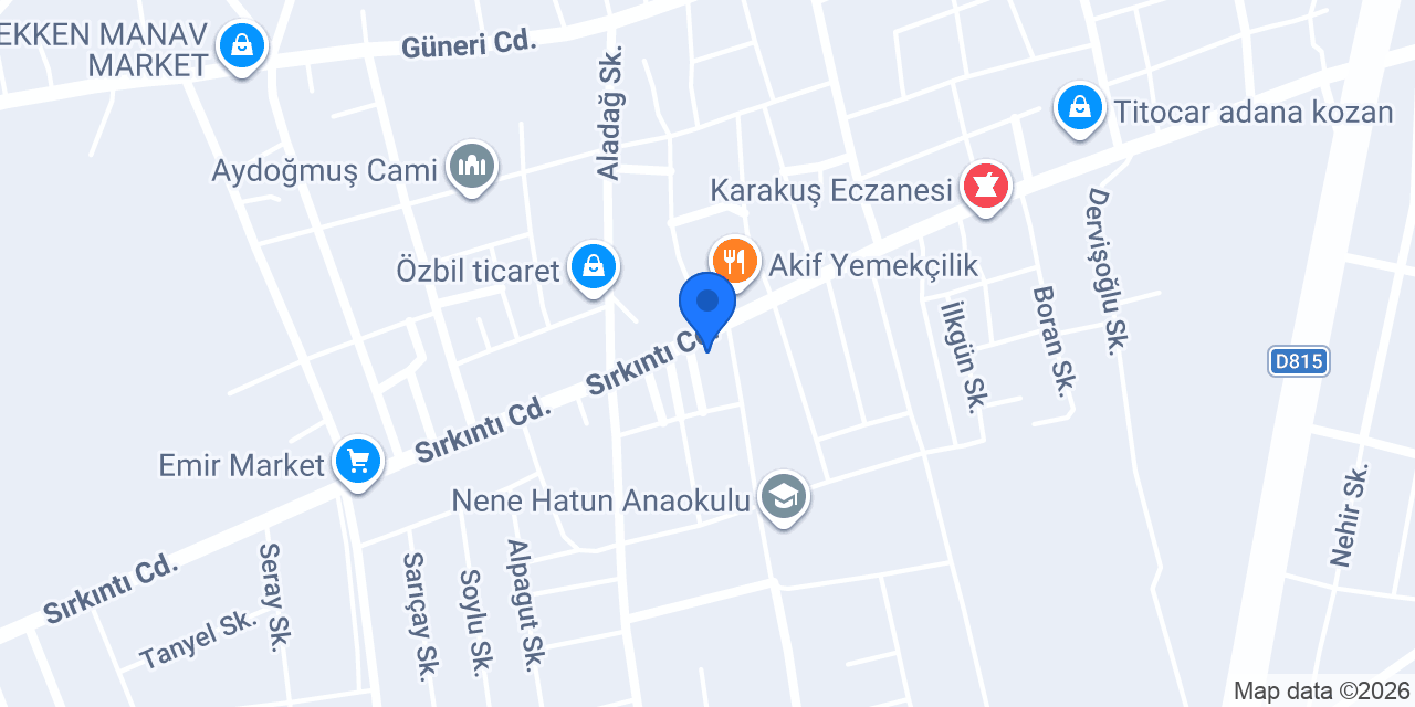 AKDUMAN MOBİLYA DEKORASYON konumu