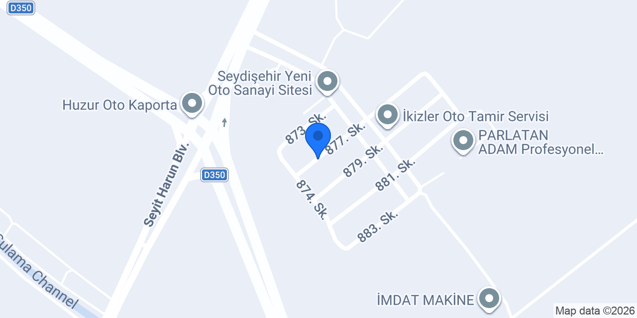 Daldal Oto Boya konumu
