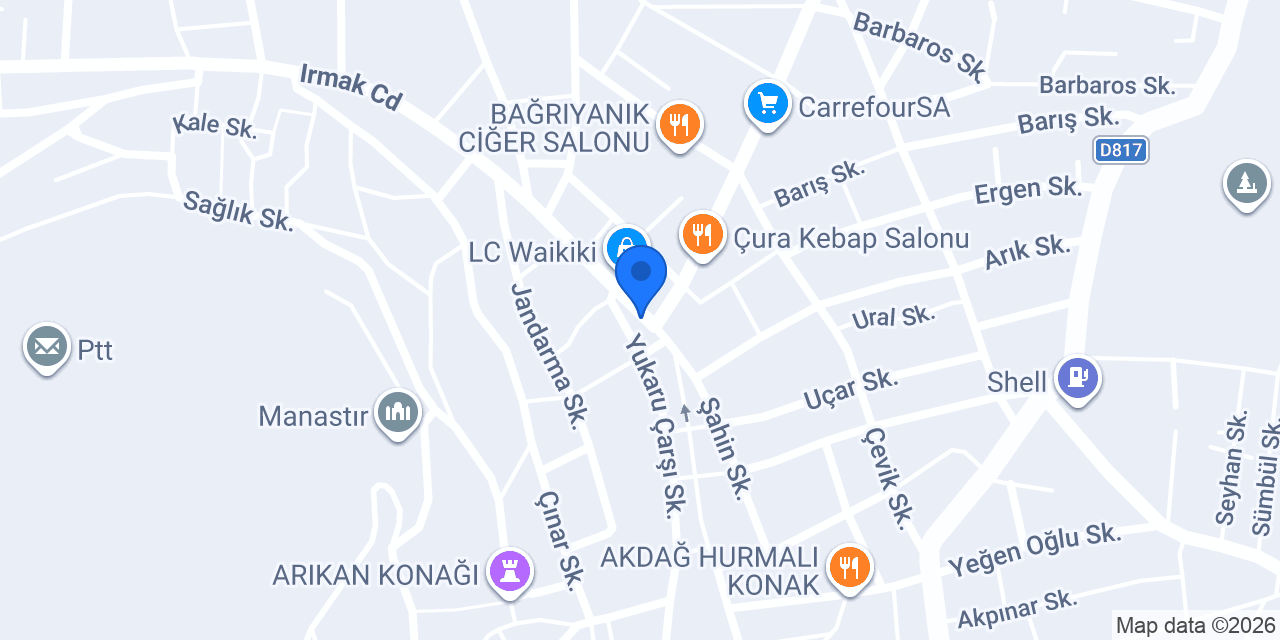 Yapı Kredi - Kozan Şubesi konumu
