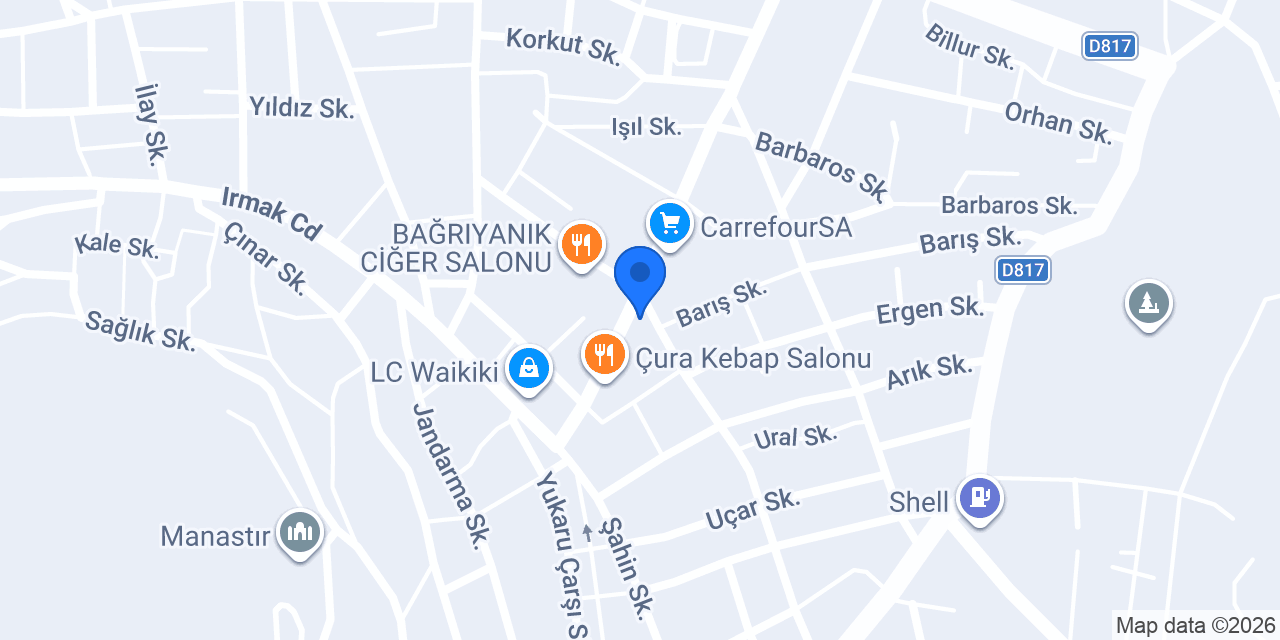 Nazar Döner Salonu konumu