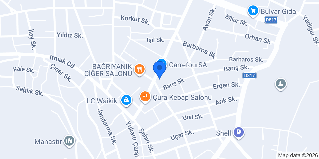 Tutar Lastik konumu