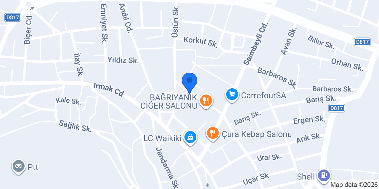 Nazlım Unlu Mamüller konumu