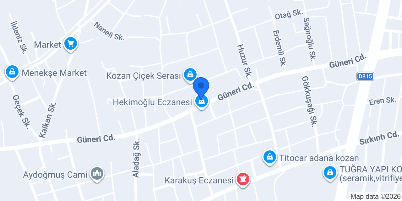 Eczane Yavuz konumu