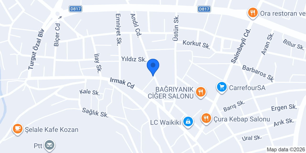 Beyza Piliç Andıl Şubesi konumu