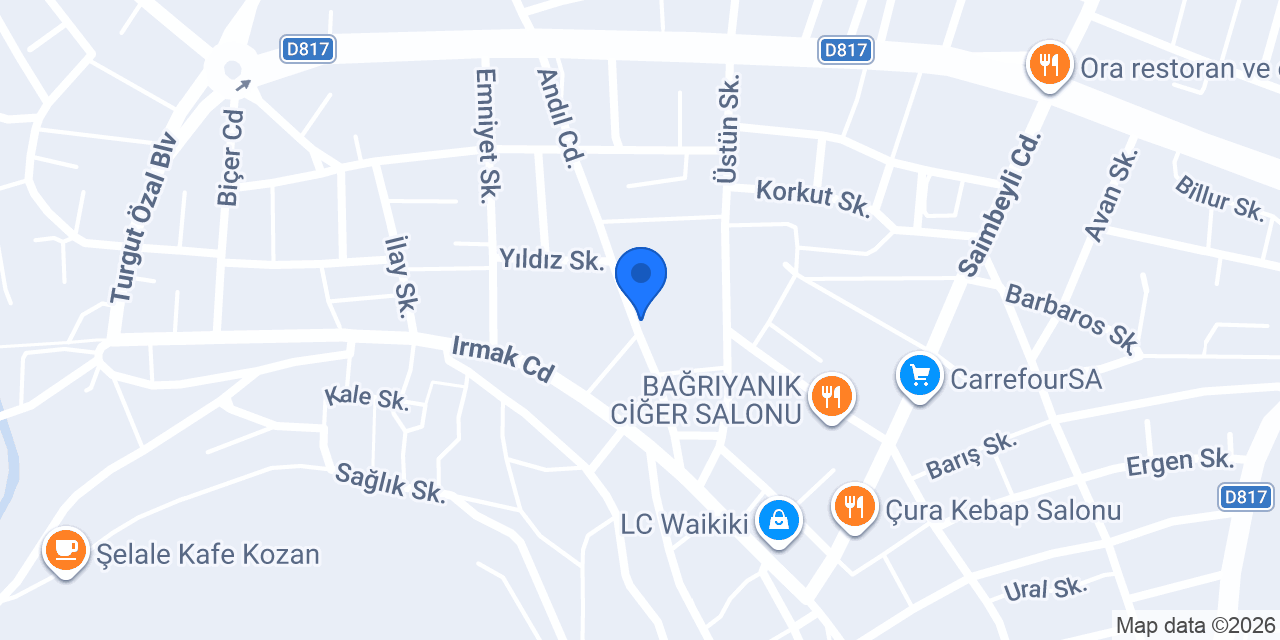 Kütükler Ticaret konumu