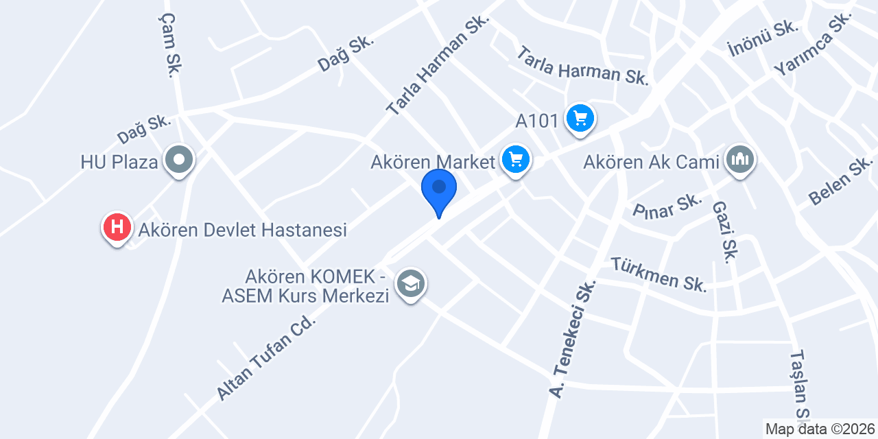 Ziraat Bankası Akören Şubesi konumu