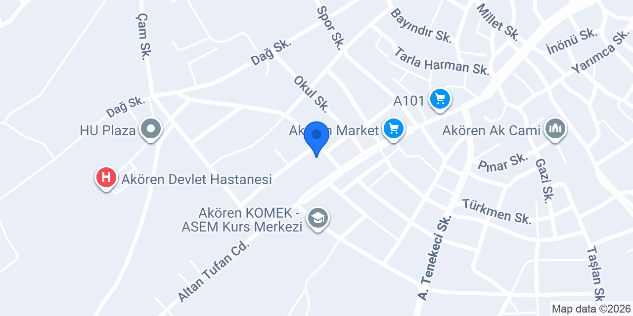 Tapu Müdürlüğü konumu