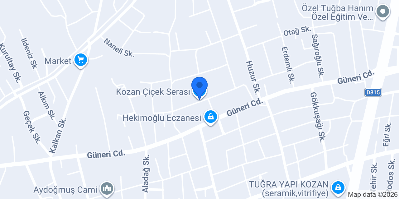 Kozan Çiçek Serası konumu