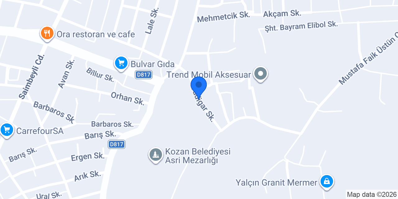 Bilgili Mobilya konumu