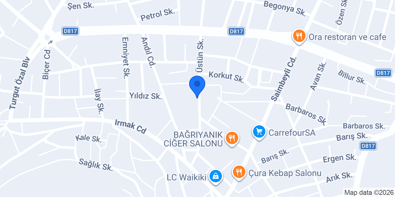 Kelebek Reklam Tabela konumu