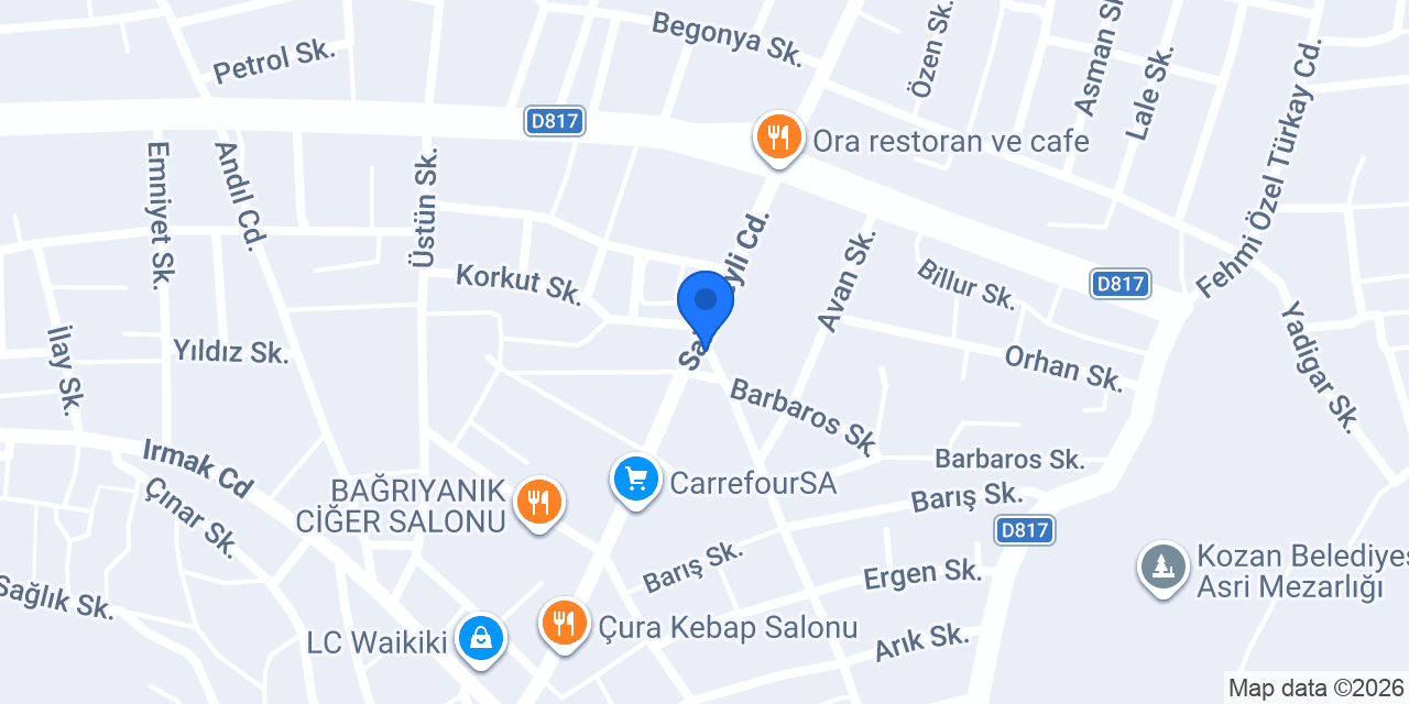KOZAN Samanyolu Çiçekçilik KOZAN konumu