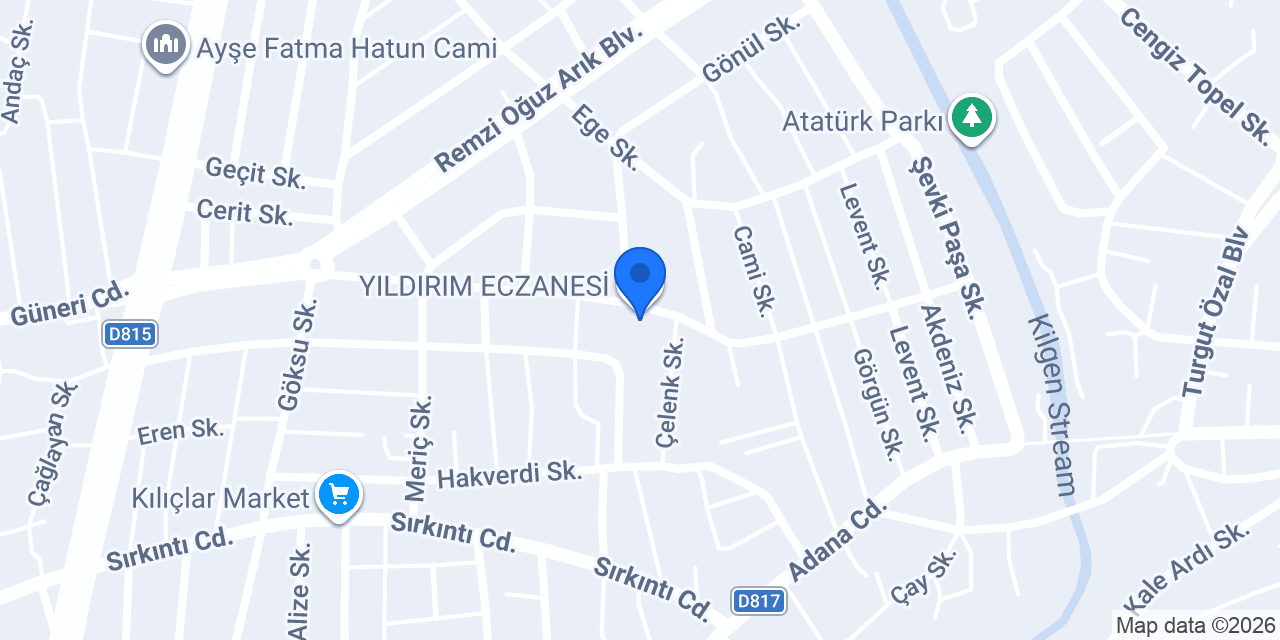 Ateş Eczanesi konumu
