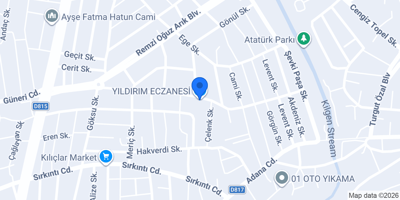 YILDIRIM ECZANESİ konumu