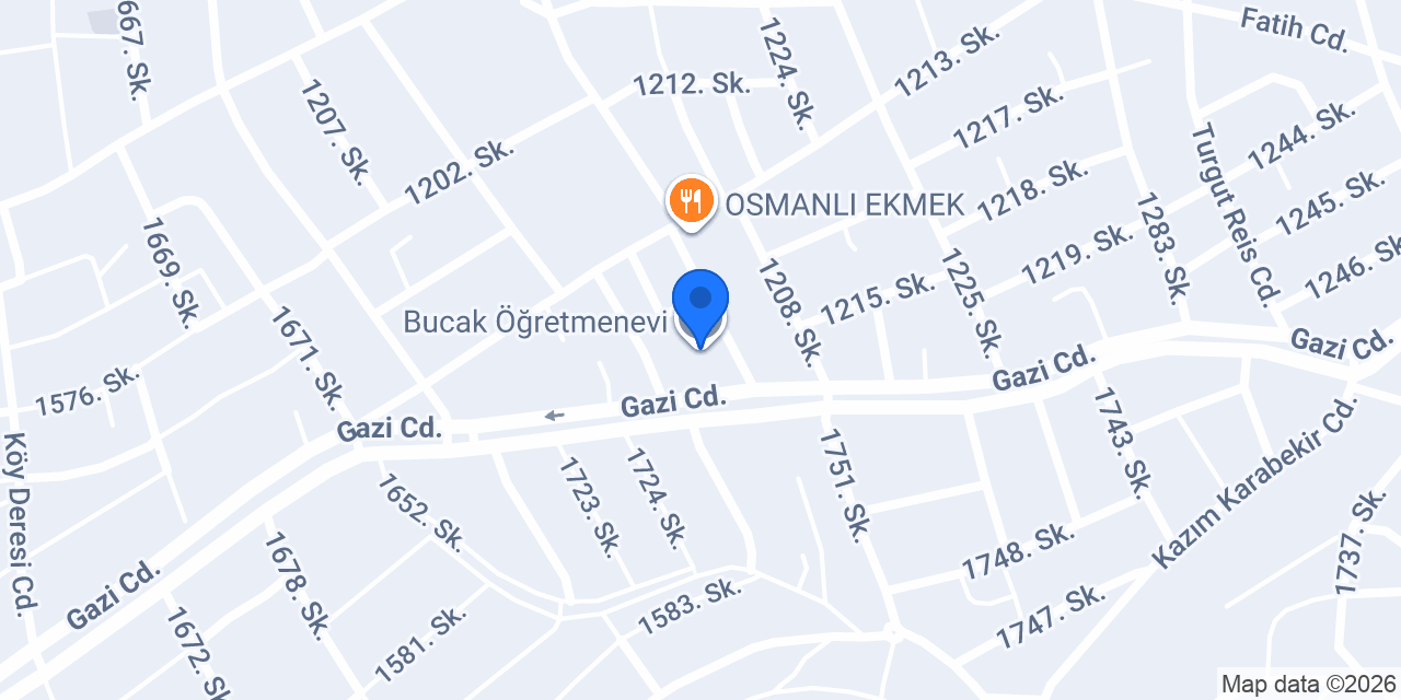 Bucak Öğretmenevi konumu