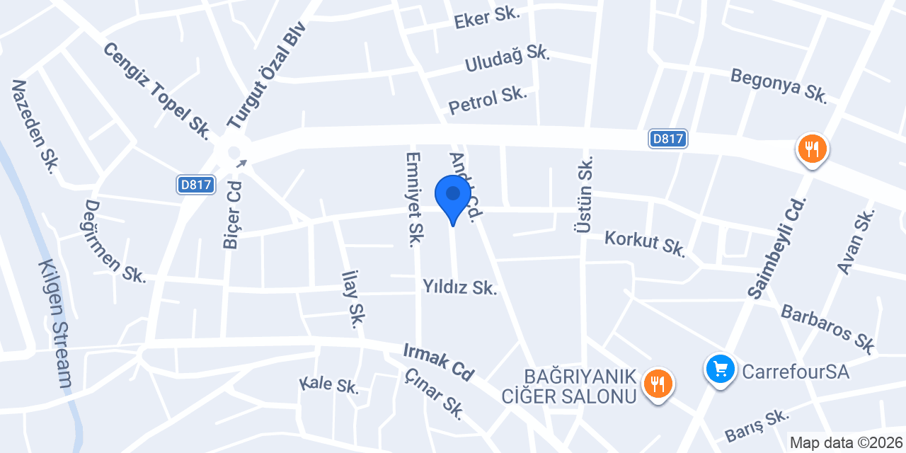 Keklik Döner Salonu konumu