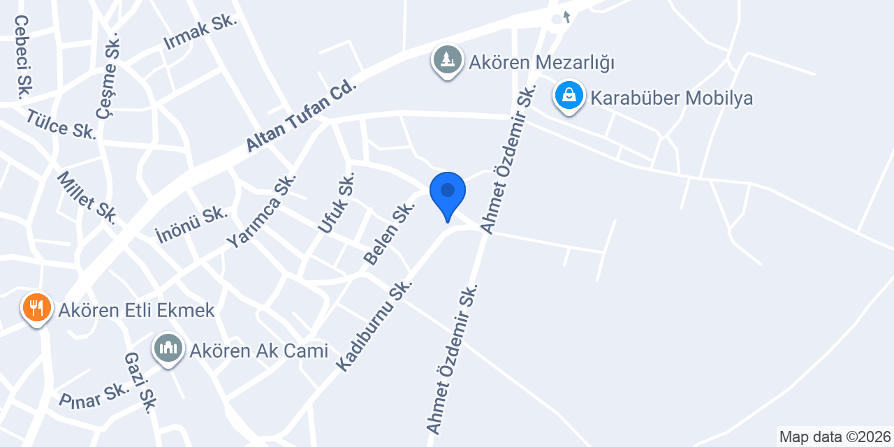 Akören Kaymakamlığı konumu
