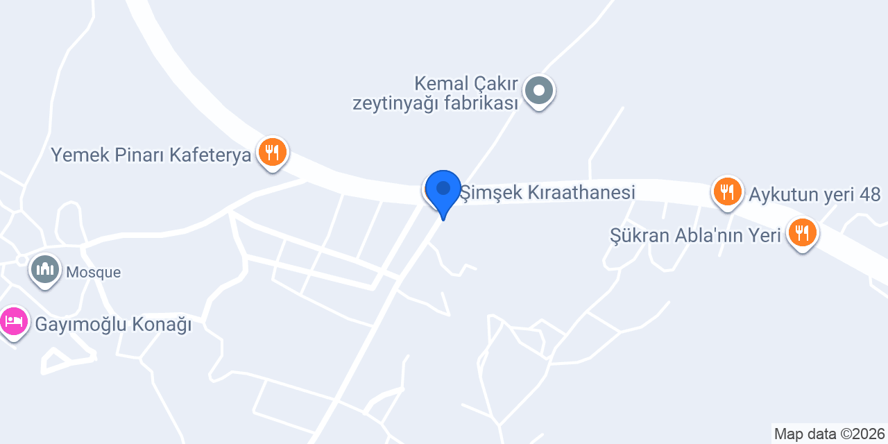 Şimşek Tekel Market konumu
