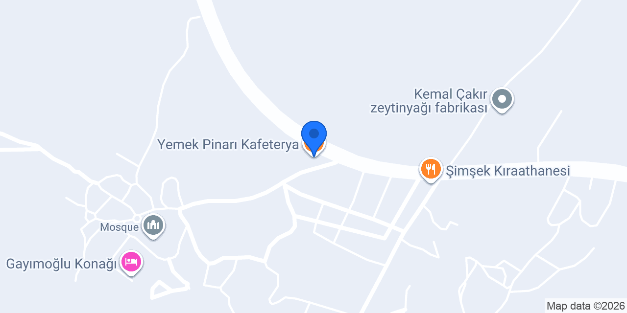 Yemek Pinarı Kafeterya konumu