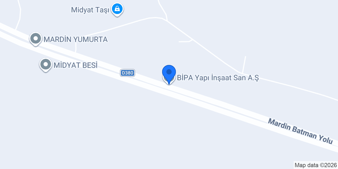 BİPA Yapı İnşaat San A.Ş. konumu