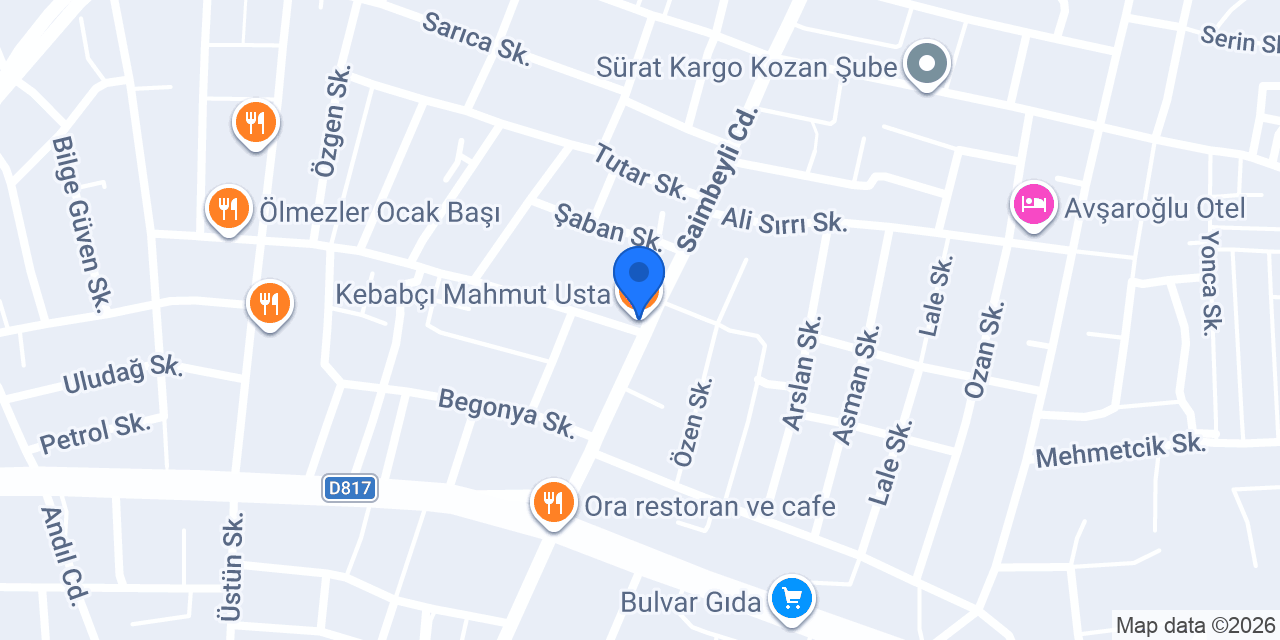 Kebabçı Mahmut Usta konumu