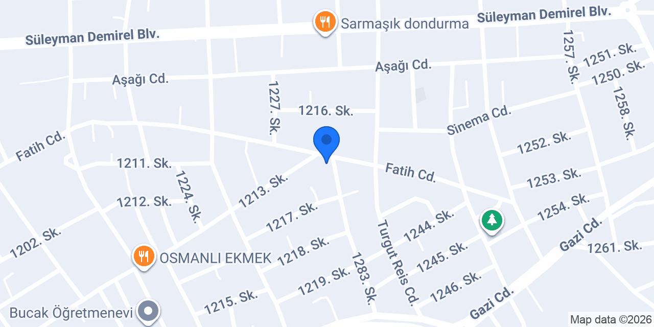 Sude Çeyiz Evi konumu
