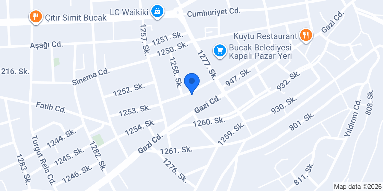 Serhendi Vakfı Bucak Hanımeli Dergah Binası İnşaatı konumu