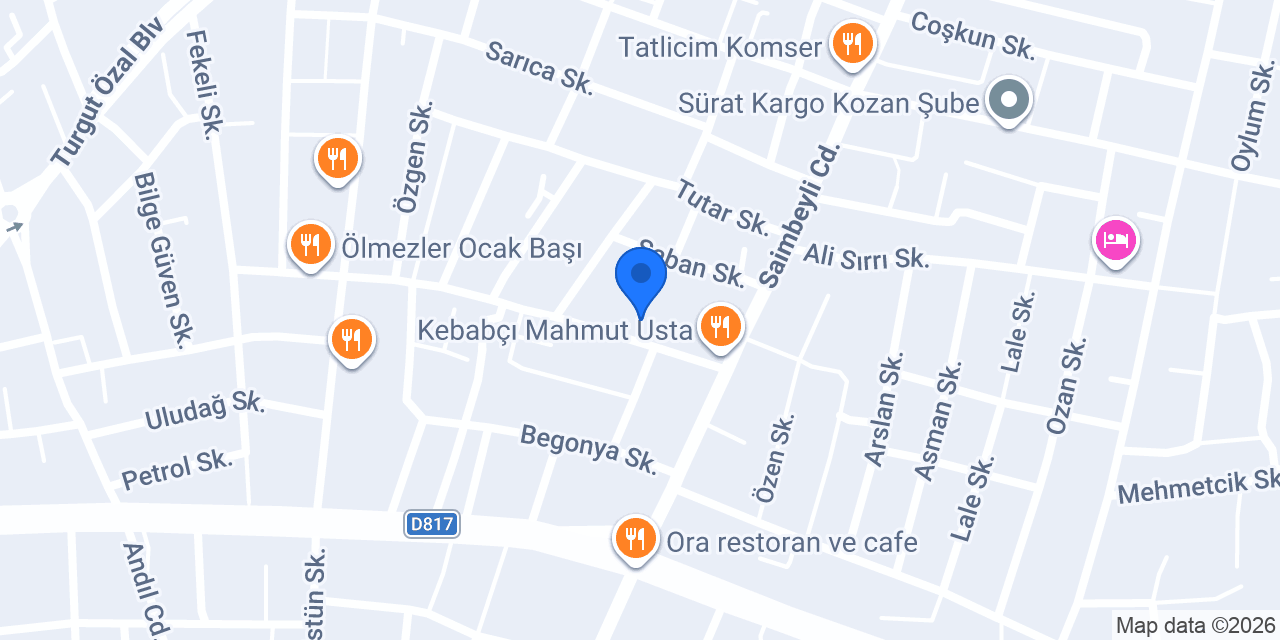 Şaban Ata Ortaokulu konumu