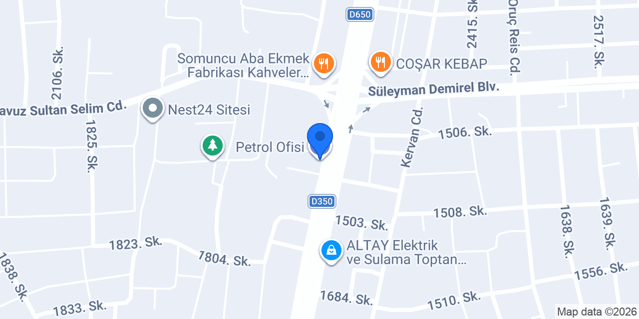Petrol Ofisi konumu