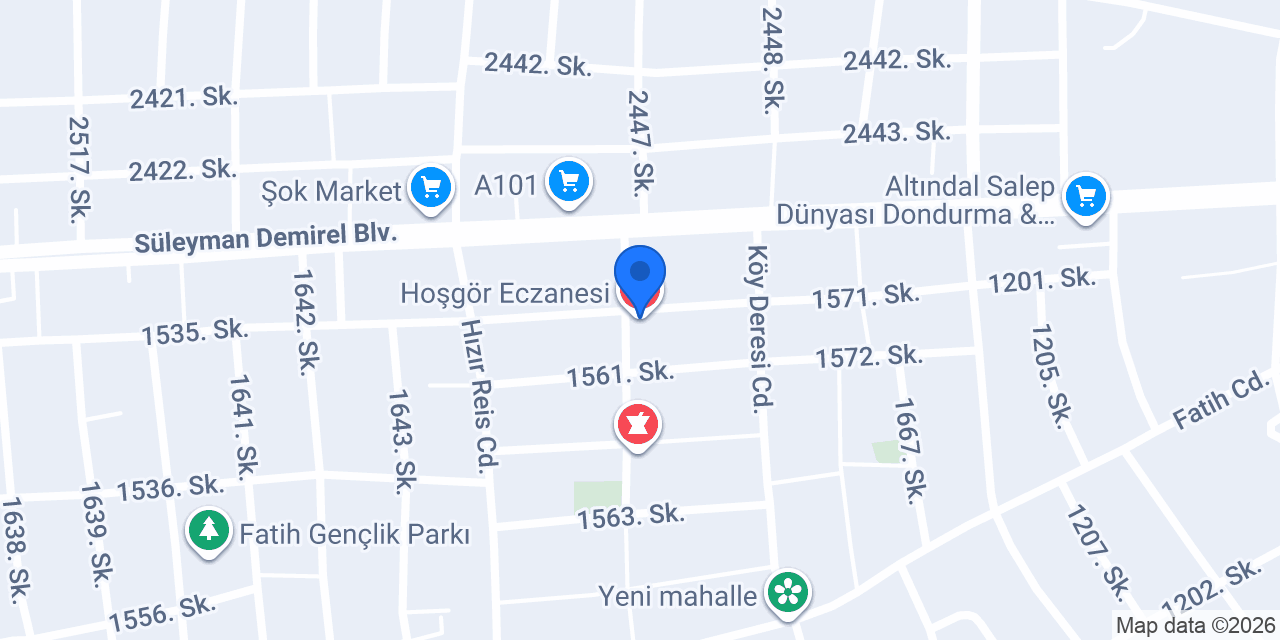 Hoşgör Eczanesi konumu