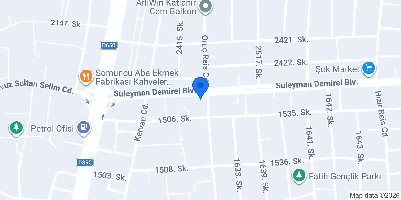 Garaj auto bucak konumu