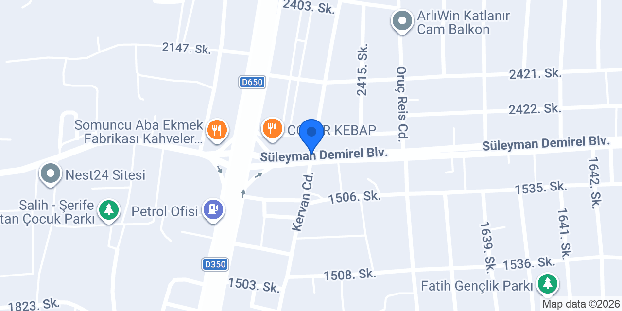 Konfor Oto Döşeme konumu