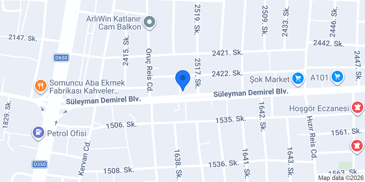 Bucak Öğrenci Apartları karbeyaz konumu