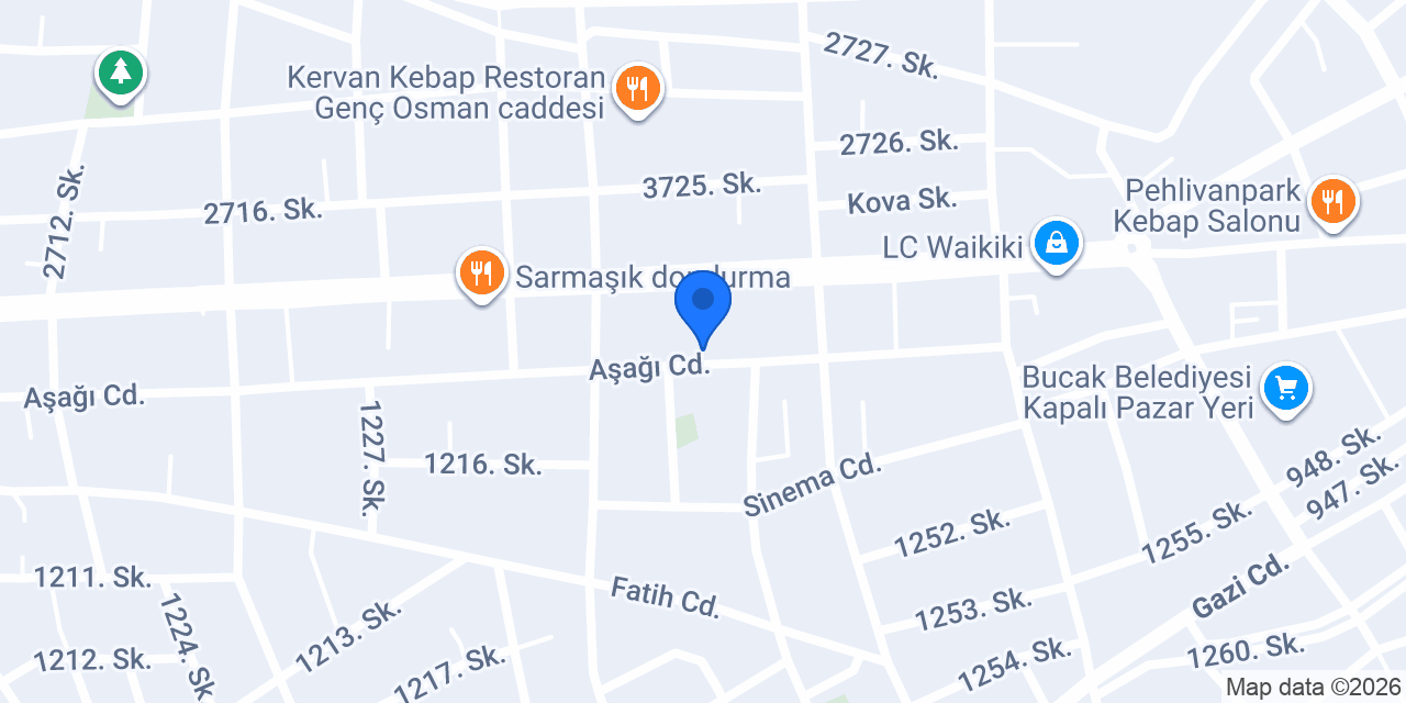 Özbek Dikim Atölyesi konumu
