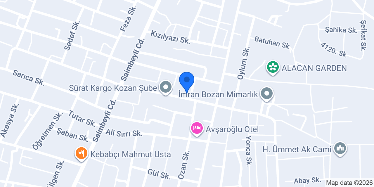 Özçelik Veteriner Kliniği konumu